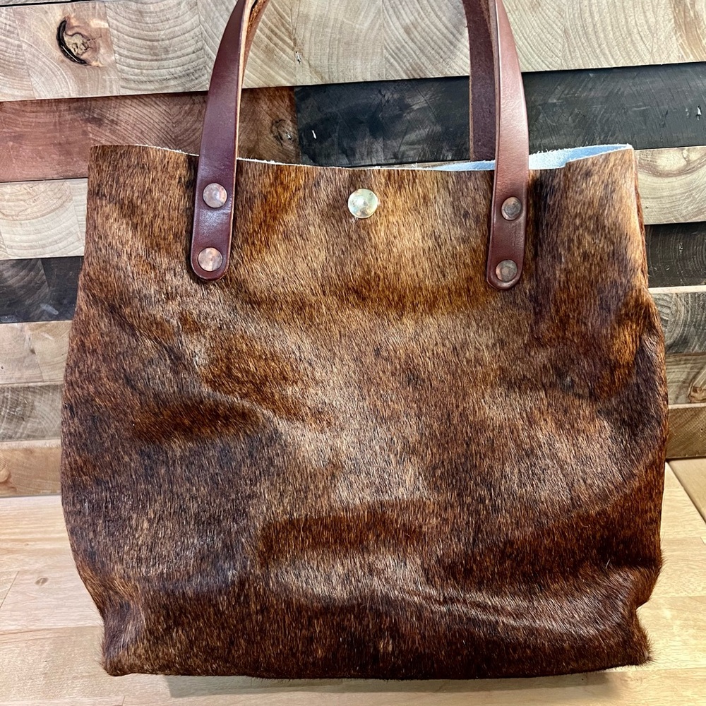❌ SOLD ❌ KMM & Co HOH (hair on hide) mini tote crossbody and strap, new - Picture 3 of 5